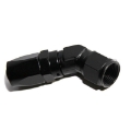 1x AN8 8AN AN-8 45 Degree Swivel Fuel Oil Gas Line End Union Elbow Fitting Black