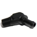 45Degree 1/8" NPT Male to 1/4" Hose Barb Fuel Oil Gas Line Fitting Adapter Black