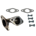 Mild Steel Angle Adapter & Gasket for 35mm/38mm 2 Bolt Wastegate Universal
