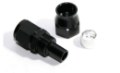 Picture of New 10AN AN-10 Fitting Black Straight Swivel Fuel Oil Gas Line PTFE Hose End
