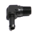 (one) 1/8NPT Male to 1/4" Hose Barb 90 Degree Aluminum Fitting Adapter Black
