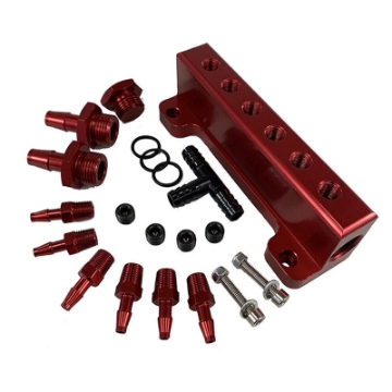 Vacuum Manifold Kits 6 Port 1/8 NPT Turbo Wastegate Boost Block Intake Manifold