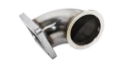 Picture of VERTICAL T4 Flange to 3" V-band Flange 90Degree Elbow Pipe Adapter